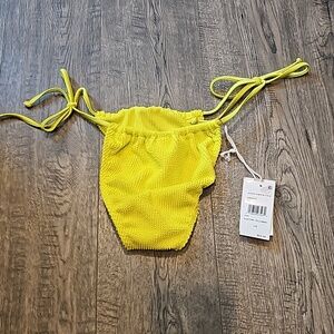Good American Electric Yellow Size 1/2 Bikini Bottoms Brand New With Tags